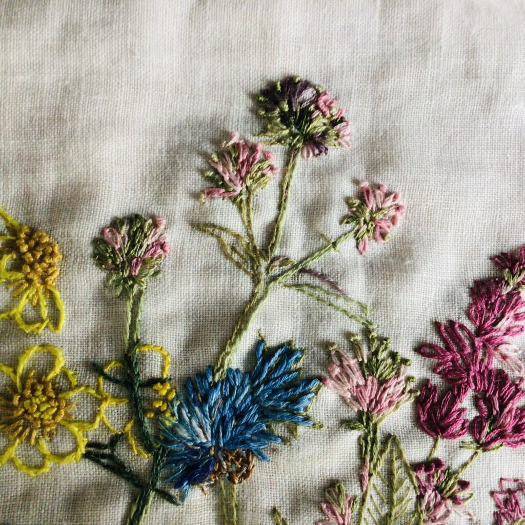 Centerblock detail of Best of Flowers to you quilt